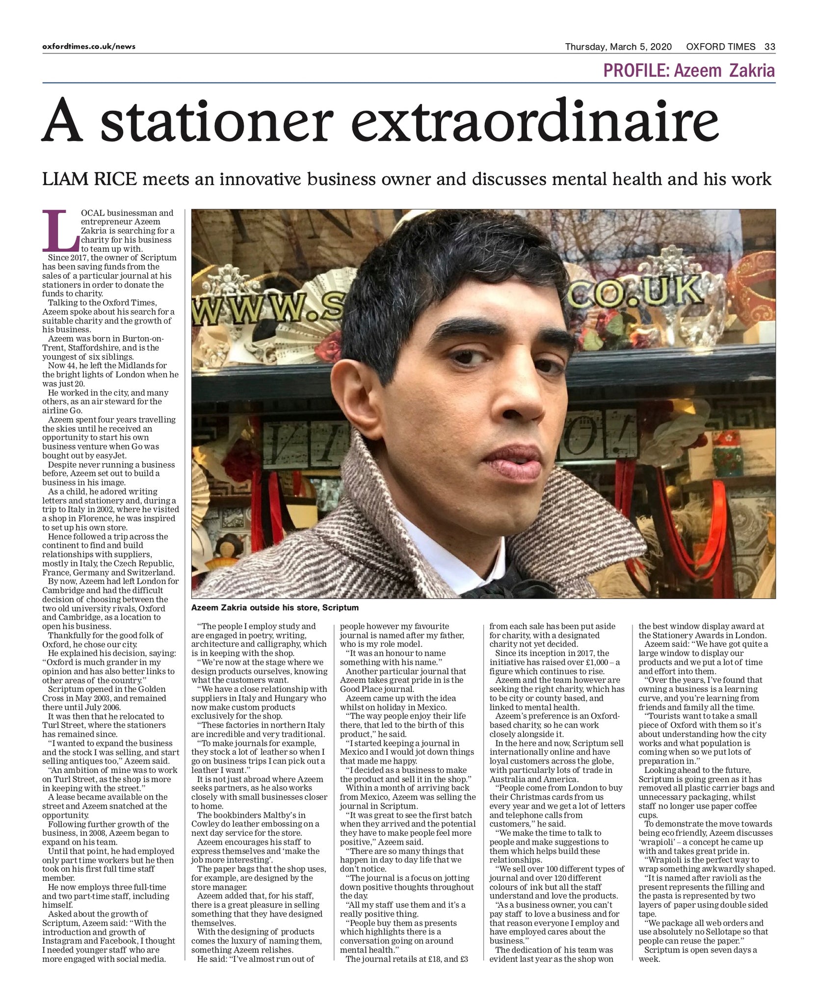 Oxford Times Interview