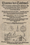 Titelseite eines Buches über Landvermessung von 1616