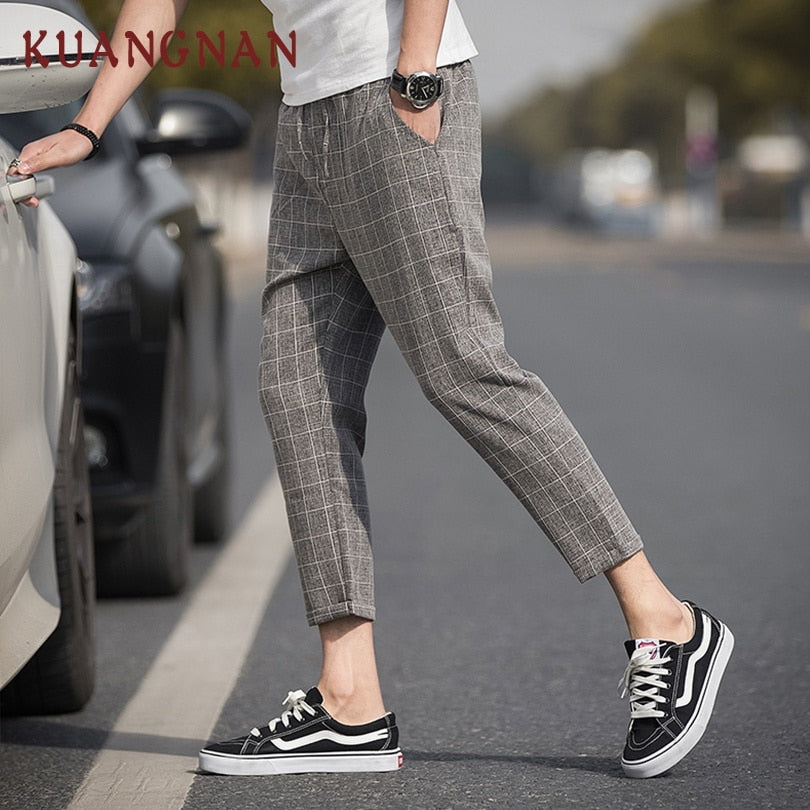 mens plaid sweatpants