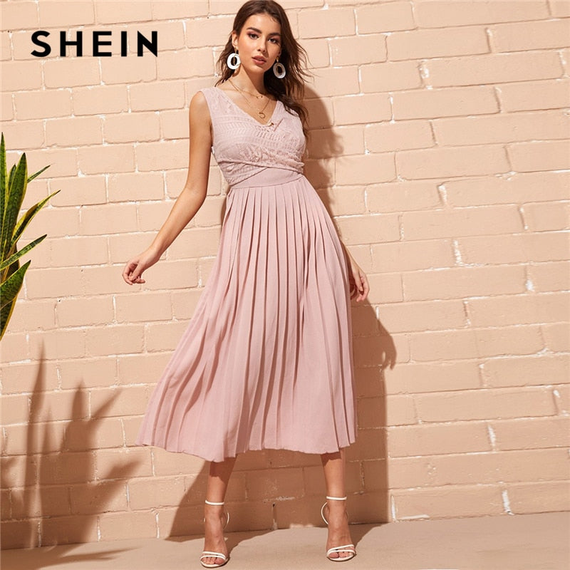 shein dress pink