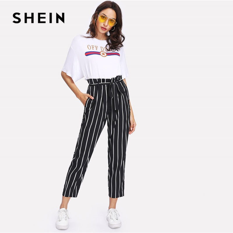 striped pants women