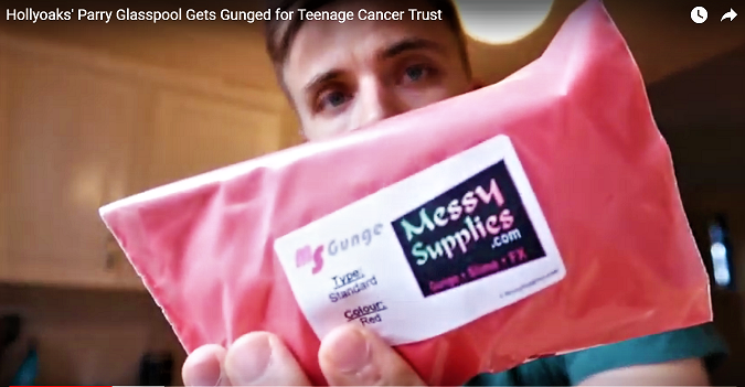 Parry Glasspool gets gunged for Teenage Caner Trust