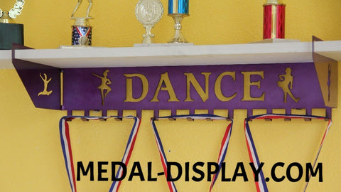 DanceTrophy Shelf: Trophy Shelf Personalized Medal Display: Medals 