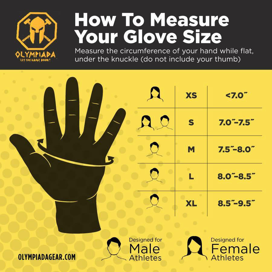 Olympiada Gear Glove Size Chart