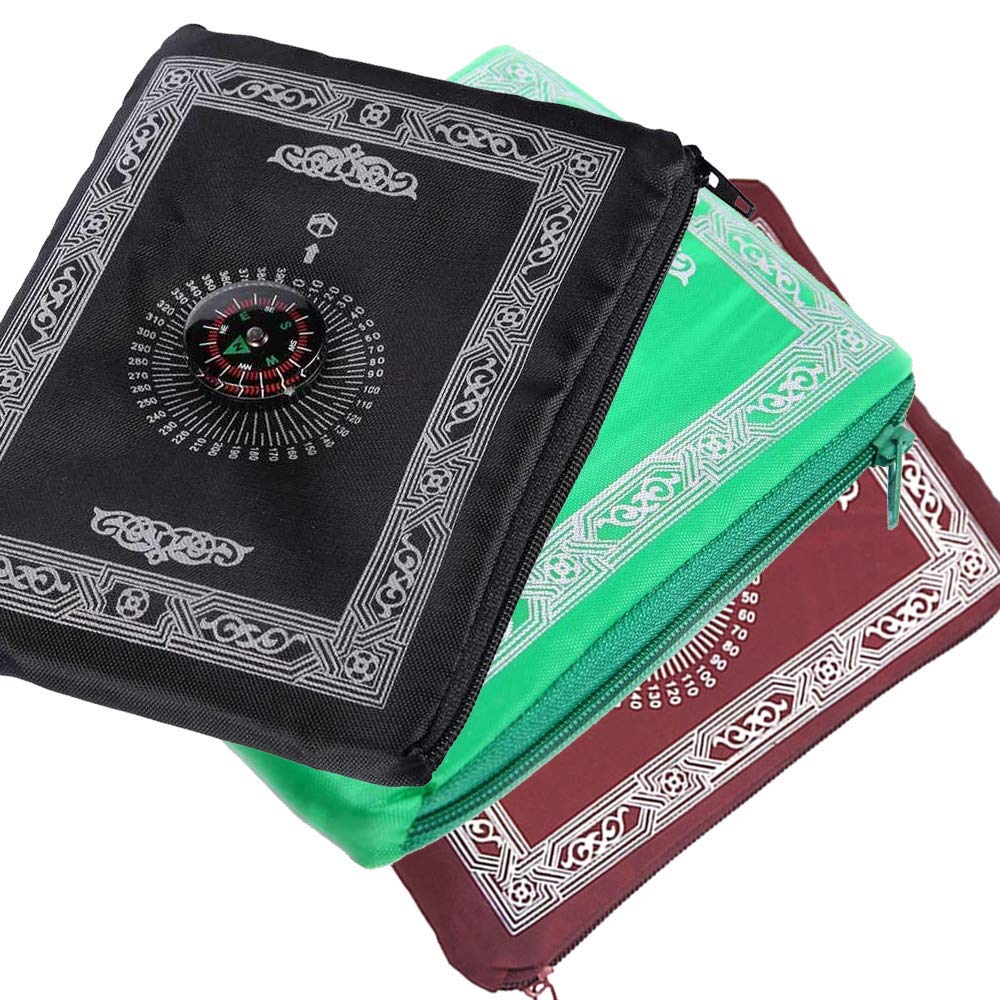 Rijk Wantrouwen naakt 1 x Islamic Muslim Rug Travel Prayer || Mat with compass Pocket Sized –  1PaysLess