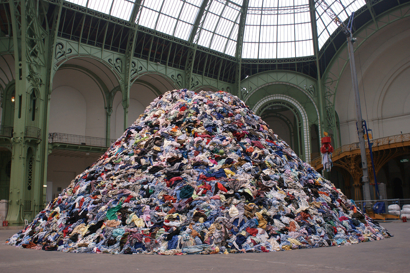 a mountain of clothes 