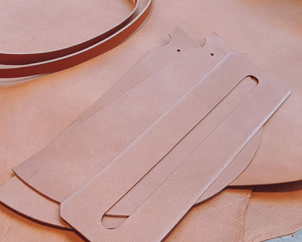 leather panels for the m crescent moon bag