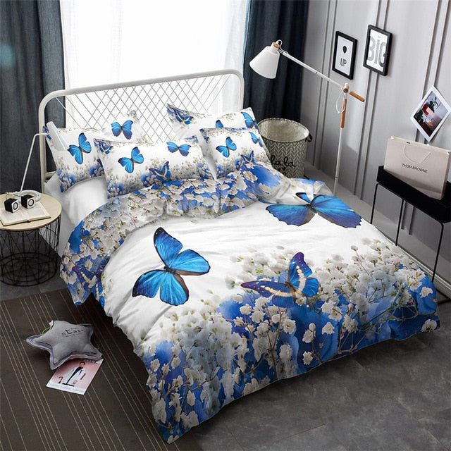 Colourful Butterflies Different Colours Duvet Sets Bedroom
