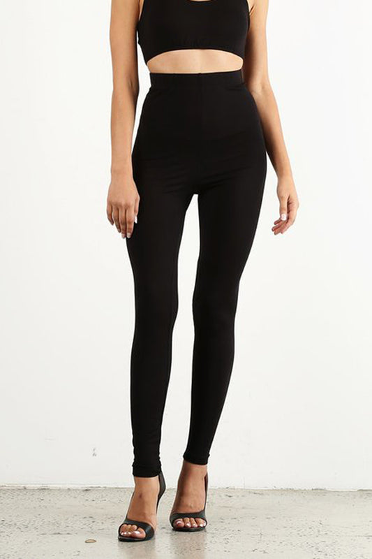 High Waist Legging- Cotton Lycra