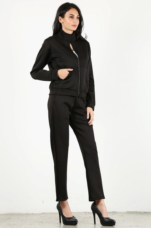 Black Tracksuit Style# 2038 SET(6pcs)