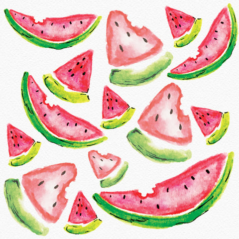 Watercolor Watermelons Summer Melon Daze