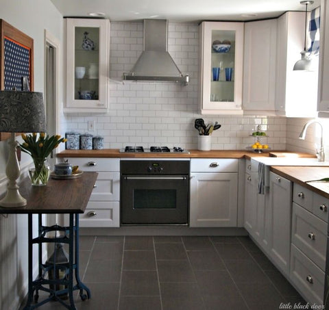 L shape kitchen layout design