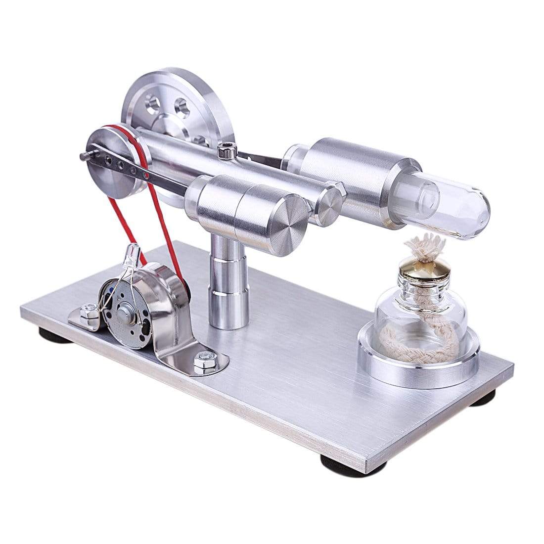 DIY Stirling Engine Motor Model Hot Air Power Generator Physics Educational V4L3 