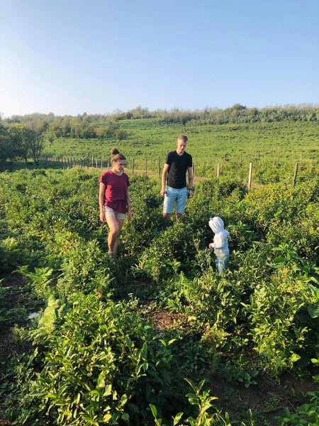 Hanna with her family in Renegade Tea Estate