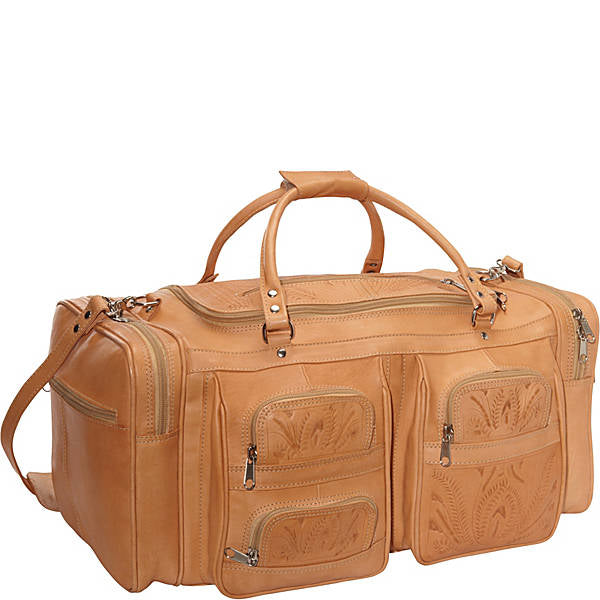 leather duffle carry on