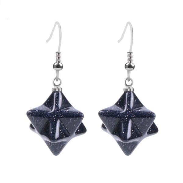 Amethyst Merkaba Earrings Amethyst Star Crystal Drop Earrings For Woman Merkaba Dangle Earrings Merkaba Earrings Amethyst Jewelry