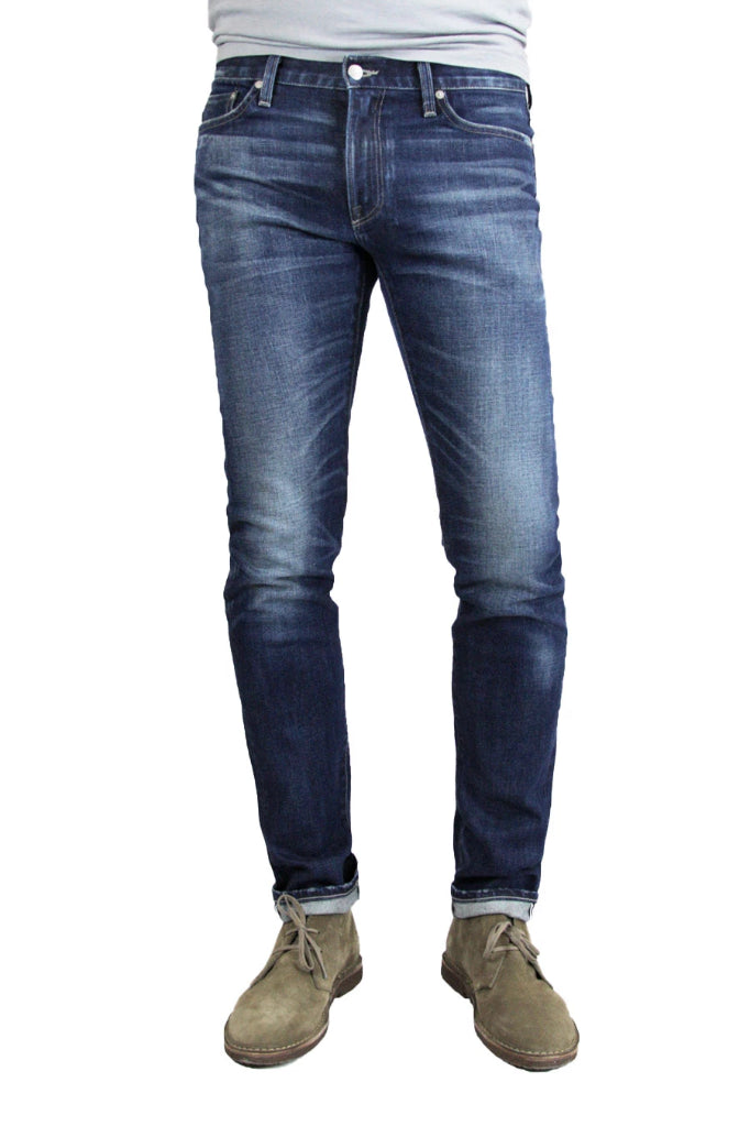 mens tapered stretch jeans