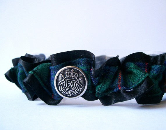 Scottish Tartan Celtic Wedding Garter and 6 yards of Tartan Ribbon
