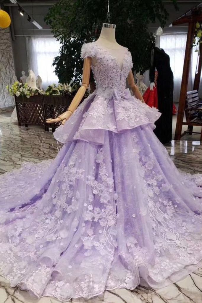 purple princess prom dress