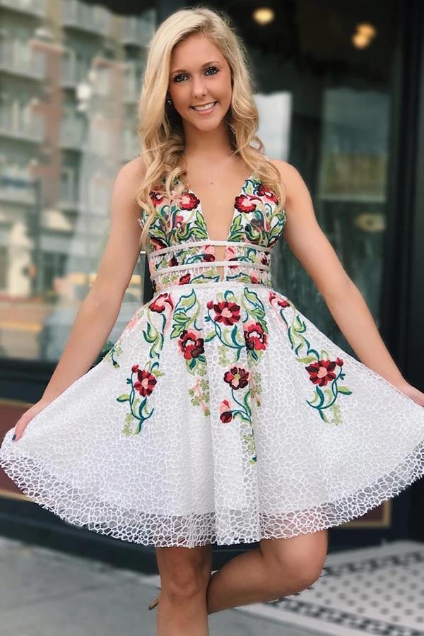 white lace backless prom dress