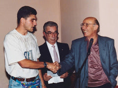Christian Vieri e Giuseppe Mariatti stretta di mano