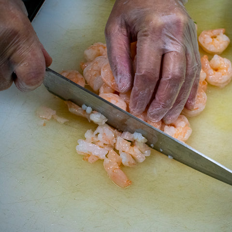 chop shrimp