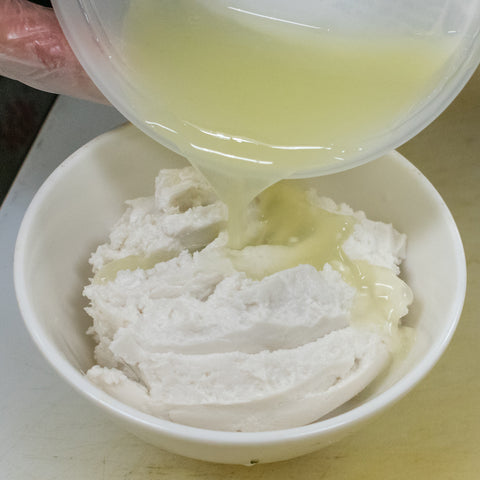 Mix together coconut cream and lime juice