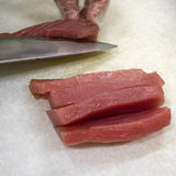 slice sushi grade tuna