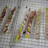 Lay the stalks out on the rack and bake at 400 for 15 minutes