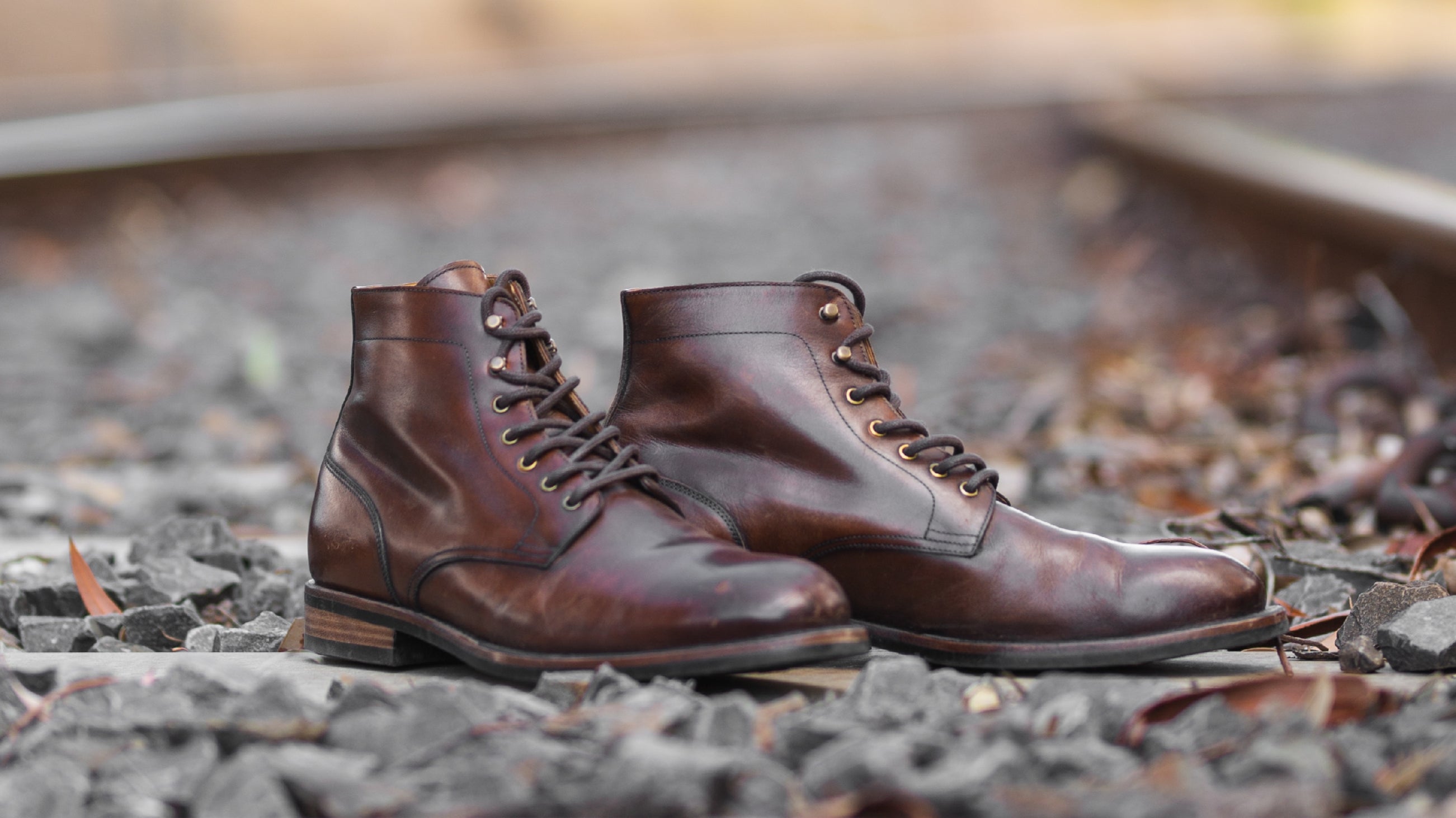 A pair of well worn Turon service boots, looking better with age