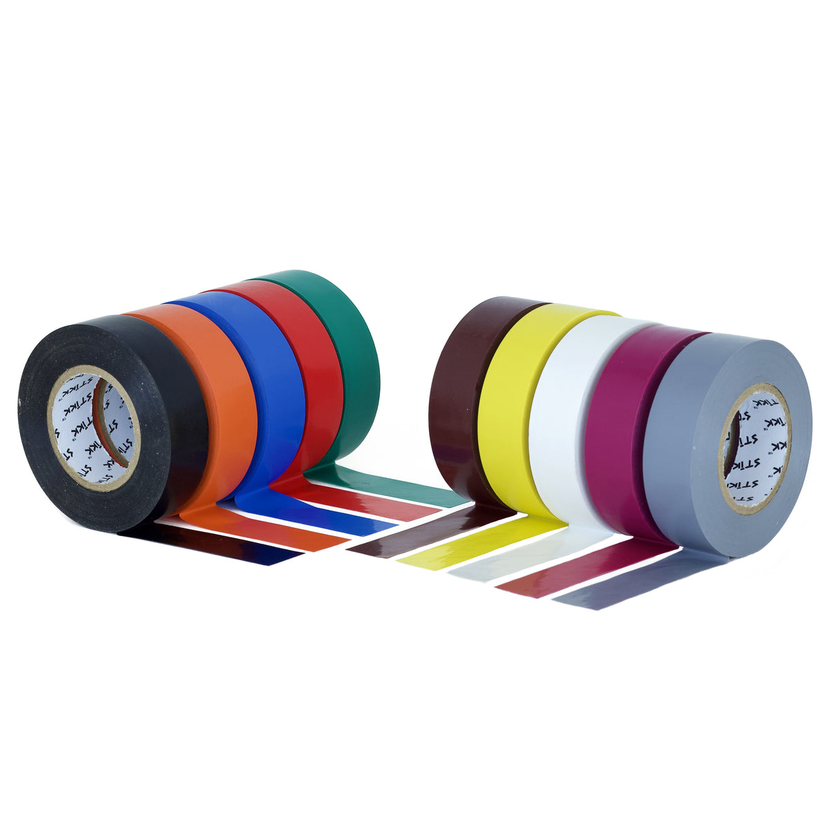 multicolor Tape general purpose electrical tape 3/4" x 66 Ft 10 rolls 