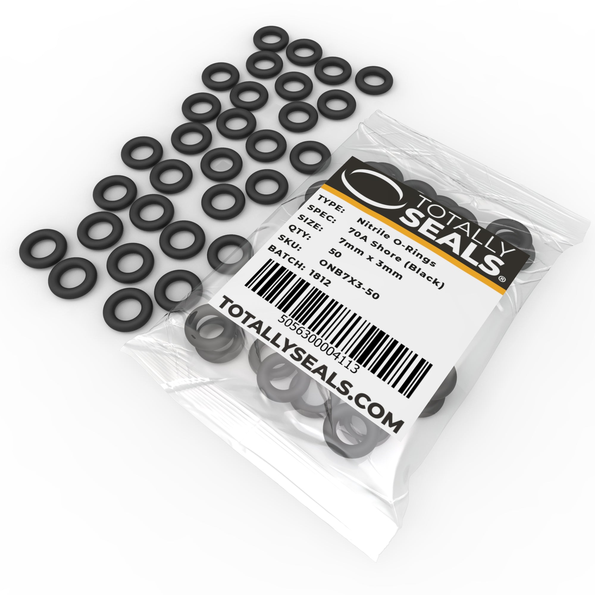 Nitrile Rubber 70A Shore Metric Seals Packets OD O-Rings 50mm Outer Diameter 