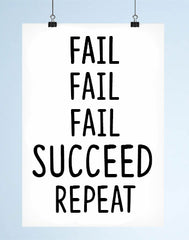 fail until you succeed inspirational quote