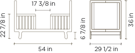 Sparrow Crib Conversion Kit Dimensions