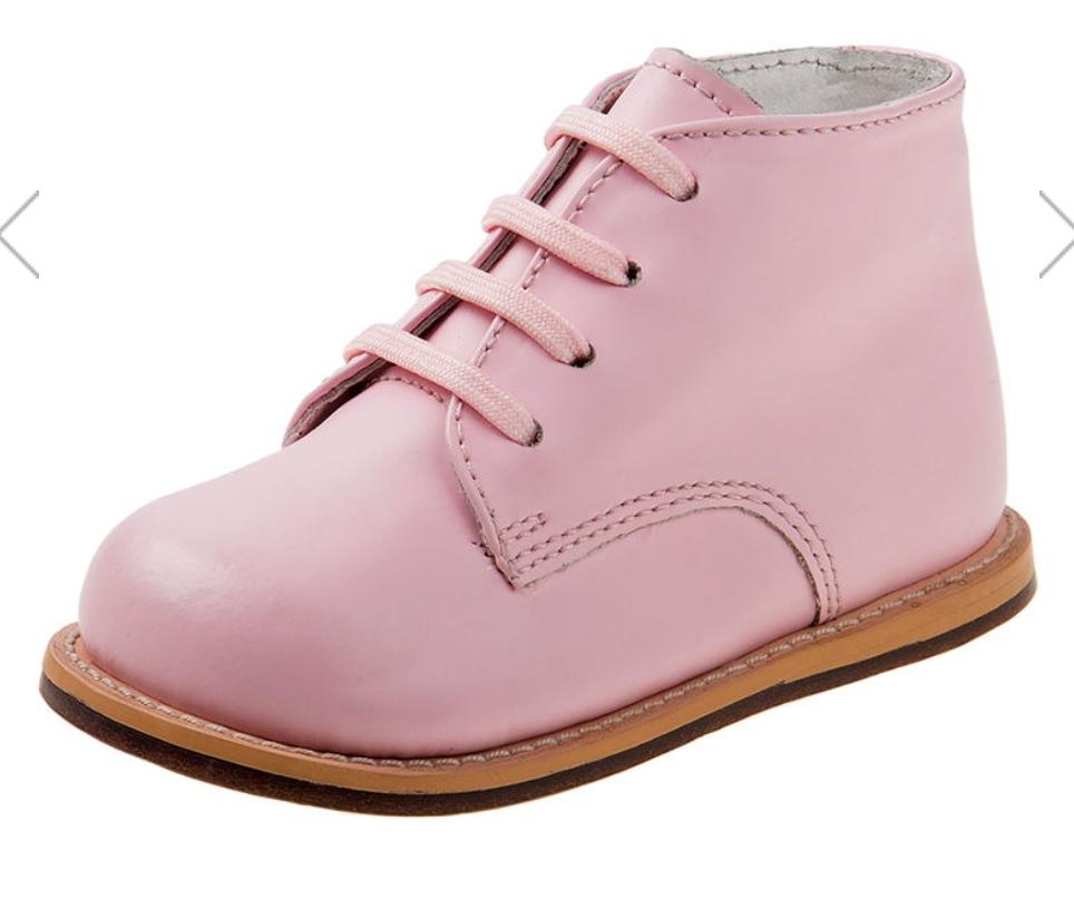 pink baby walking shoes