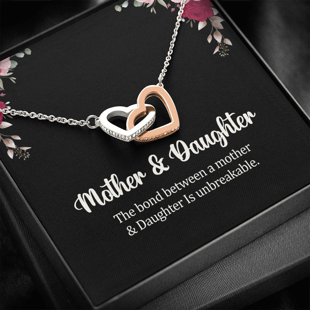Jewelry Interlocking Heart With Message Card Birthday Mom Heart Necklace From Daughter Gold Plated Necklace Gift For Mom Mom Present