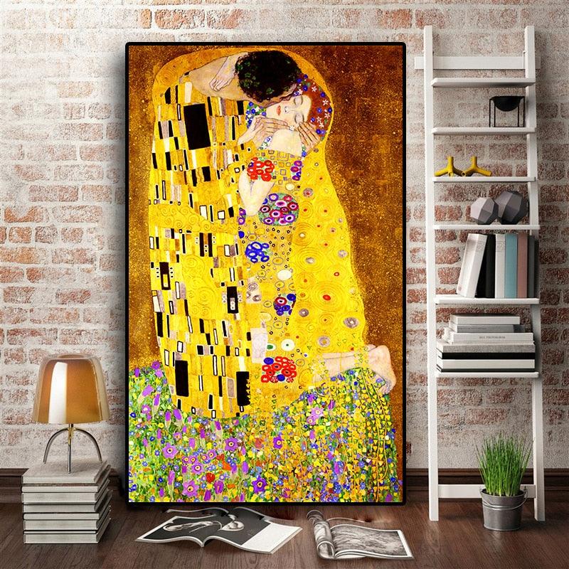 Gustav Klimt The Kiss Wall Art Prints Art Store