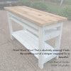Industrial Recycled Retro Wooden High Bench Table in White & Timber with Drawers & Shelves customer review