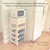 Shabby Chic Painted Wine Rack in Mint with Built-In Drawer customer review