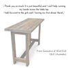 Industrial Recycled Retro High Bench Table / Desk in Dark Walnut customer review