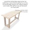 Retro Recycled Country Farmhouse High Bench Table in Natural with Wheels customer review