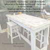 Industrial Recycled Retro Solid Timber Island Bench Table in White customer review