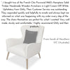 French Chic 1960s Off-White Solid Timber Armchair customer review