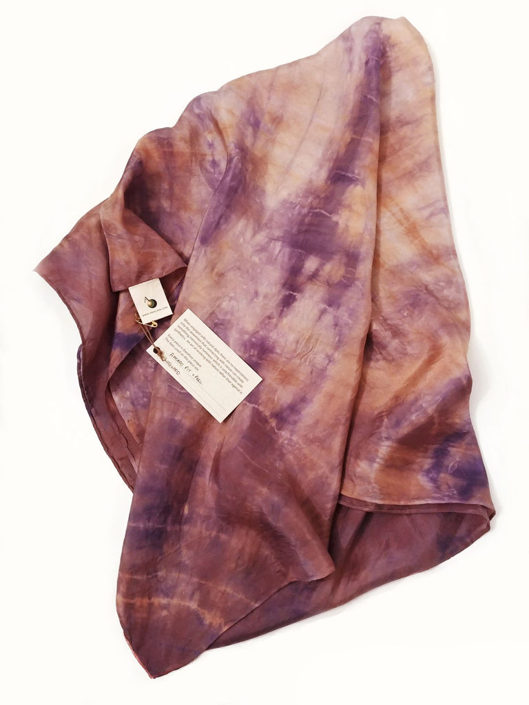 Natural dyed silk scarf