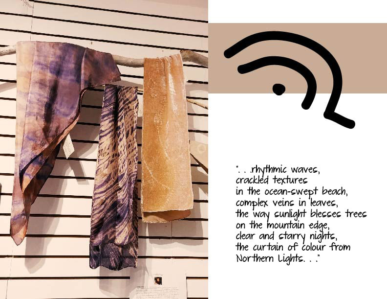 natural silk dyed scarf