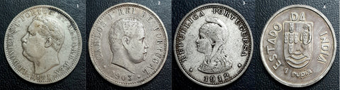 Portuguese Empire, Portuguese India, Uma Rupia, Tanga, Luiz, Carlos, Goa