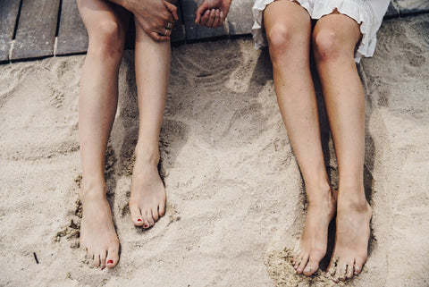 Silver jewellery at the beach