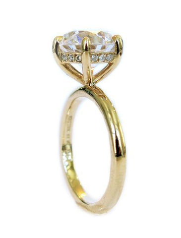 Gracie solitaire ring with secret diamonds by Dana Walden Jewelry