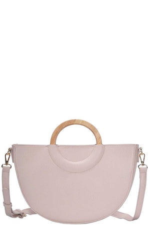 Stylish Semi Circle Modern Satchel With Long Strap