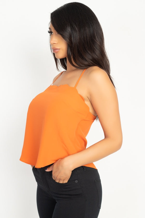 Scallop Opening Cami Top